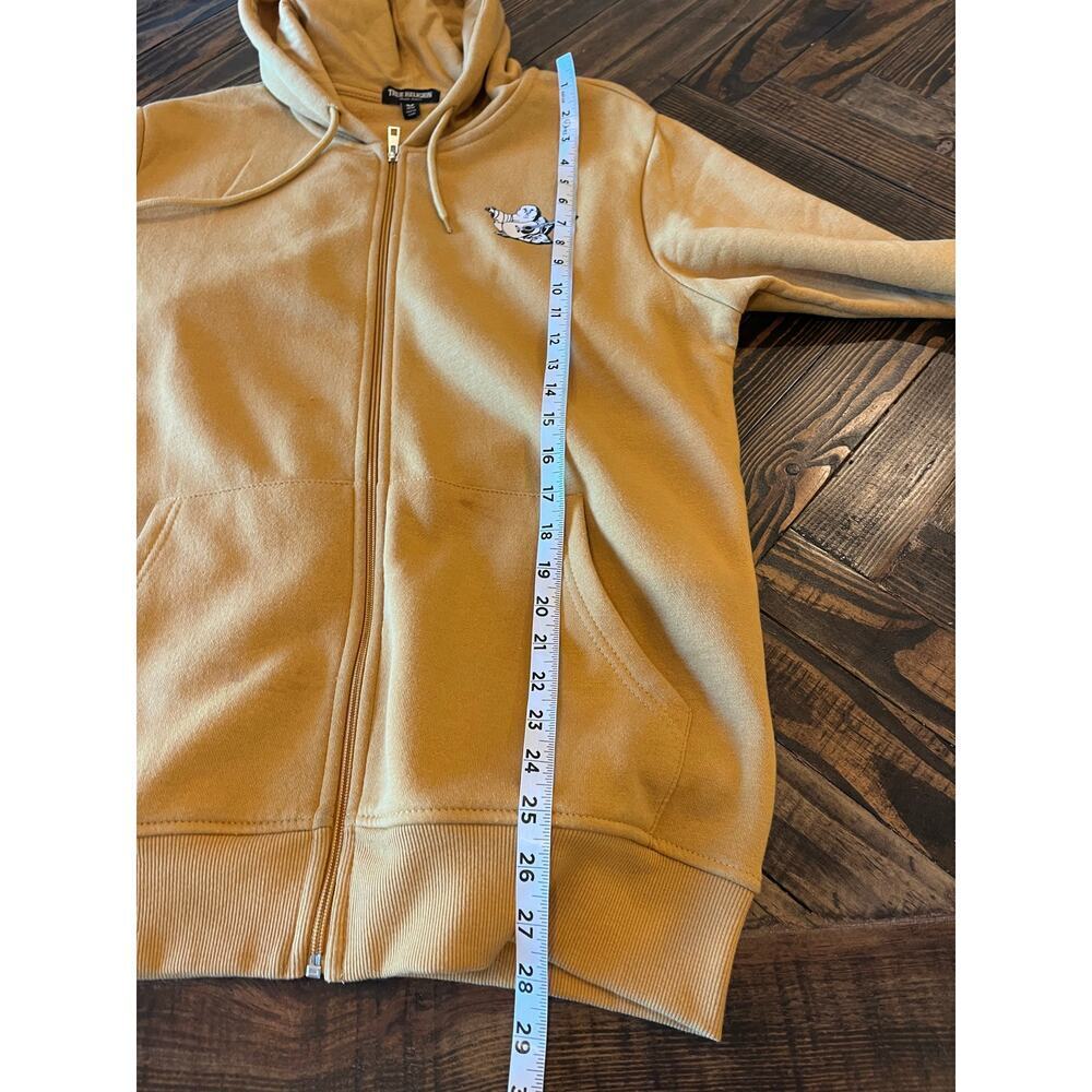 True Religion Full Zip Hoodie Jacket Men Medium Gold Luxury Streetwear Y2K 2000s - Picture 6 of 8